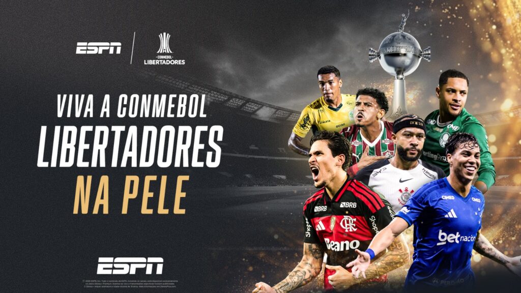 A ESPN prepara uma cobertura completa para a primeira rodada dos clubes brasileiros na CONMEBOL Libertadores e na CONMEBOL Sudamericana. Ao todo, serão mais de 22 horas de conteúdo ao vivo, entre pré-jogos, partidas, conteúdos digitais no YouTube e edições do Campinho Virtual, com transmissão pela ESPN e também no Disney+.