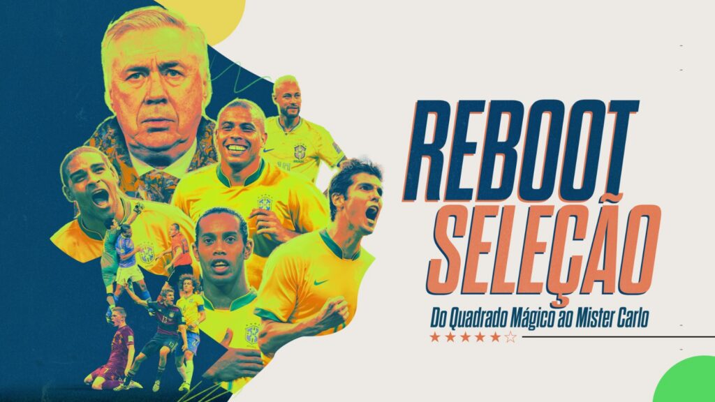 A relação entre a Seleção Brasileira e sua torcida será o tema central da nova produção original da ESPN. A minissérie documental “Reboot Seleção – Do Quadrado Mágico ao Mister Carlo” estreia no dia 23 de maio no Disney+ e na ESPN, em uma análise sobre as duas décadas que separaram a frustração da Copa do Mundo de 2006 e o novo momento de esperança impulsionado pela chegada de Carlo Ancelotti.