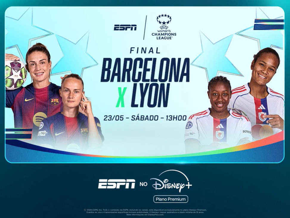 A ESPN e o plano Premium do Disney+ exibirão neste sábado (23) a grande final da UEFA Women’s Champions League com uma cobertura inédita diretamente de Oslo, na Noruega. A decisão entre Arsenal, da Inglaterra, e Lyonnes, da França, contará com equipe in loco no Ullevaal Stadion e terá uma operação 100% feminina na transmissão da partida.