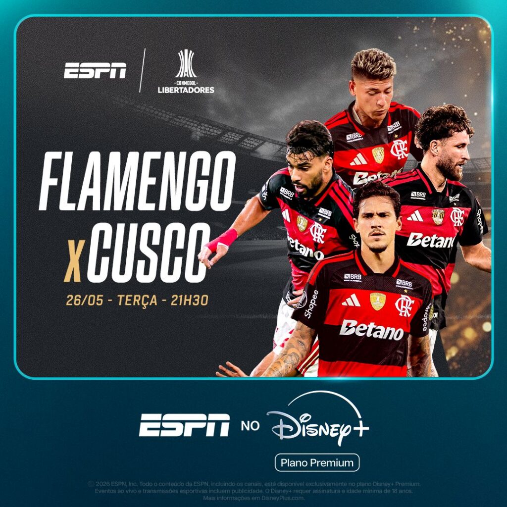 A ESPN prepara uma cobertura multiplataforma para a última rodada da fase de grupos da CONMEBOL Libertadores e da CONMEBOL Sudamericana. Entre terça-feira (26) e quinta-feira (28), os fãs poderão acompanhar partidas decisivas ao vivo nos canais ESPN e no Disney+ Premium, além de conteúdos especiais no YouTube da ESPN, com programas pré-jogo e transmissões alternativas direto dos estádios.